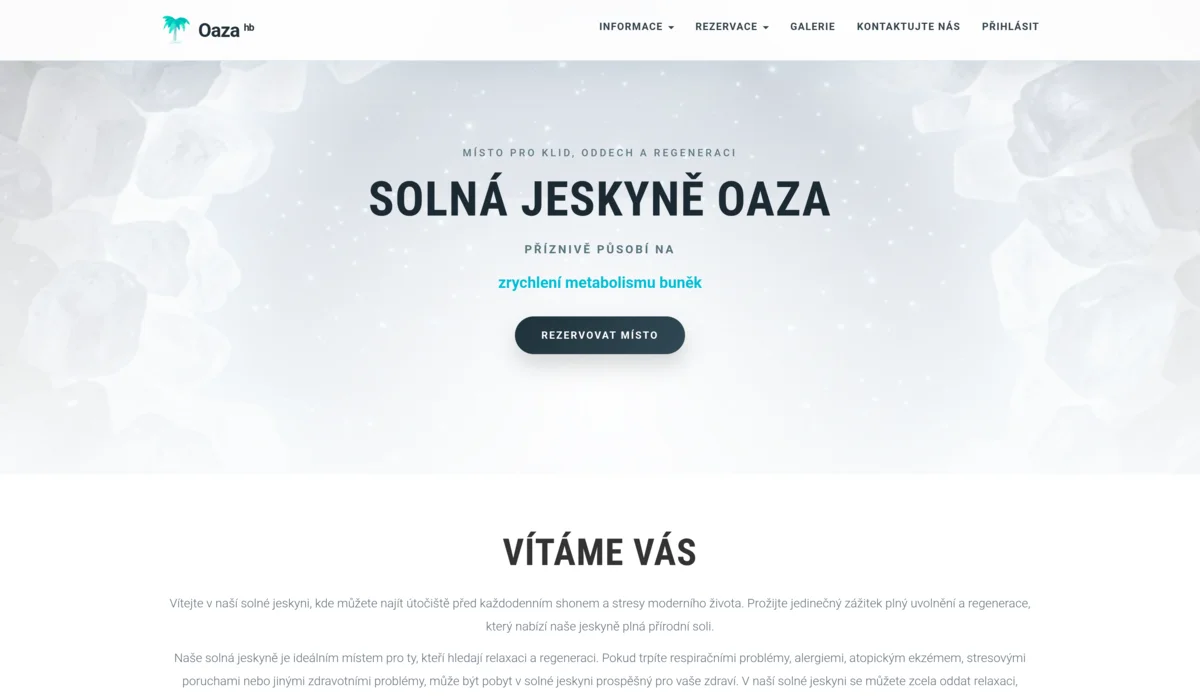Oaza website screenshot